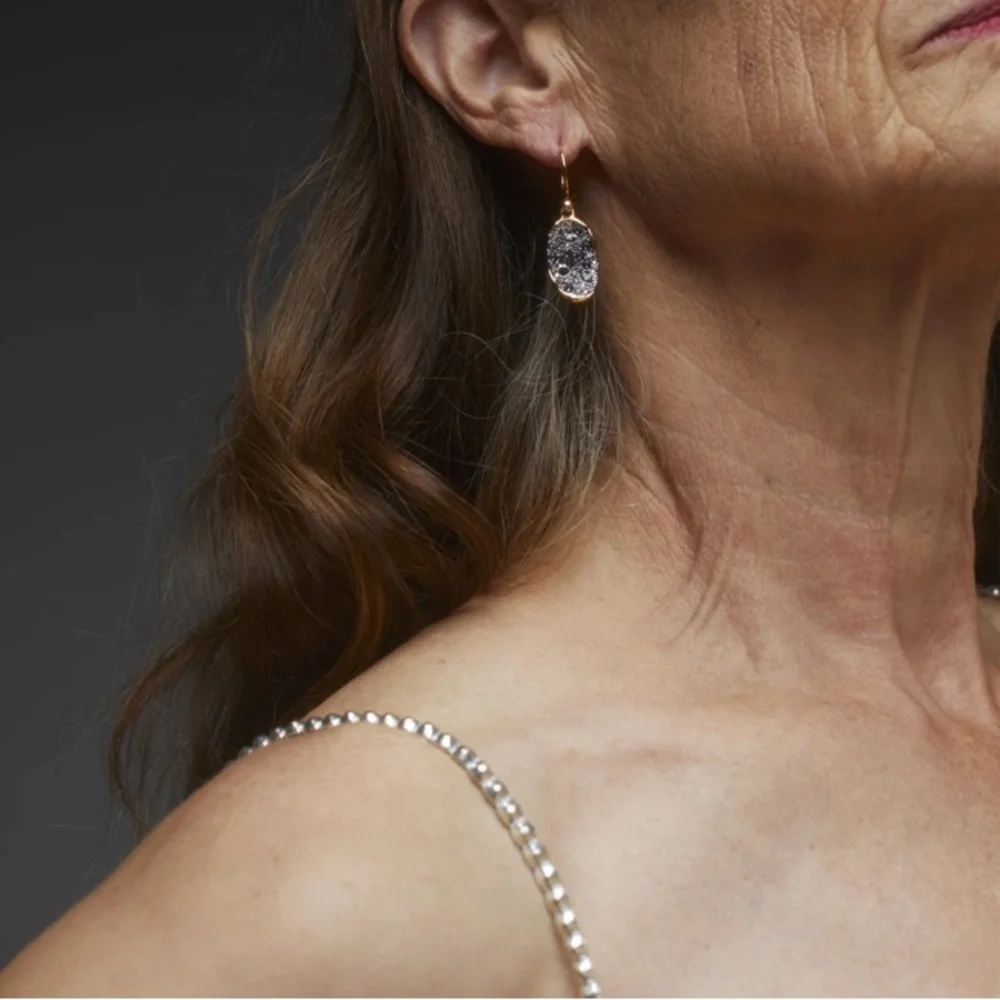 ALEXIS BITTAR • Petit Solanales Crystal Drop Earrings. Champagne